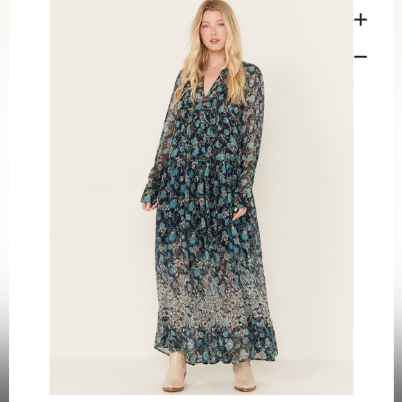 Free People Women’s  See it Through Blue Maxi Dress ( multiple Small / Large) - Picture 15 of 15